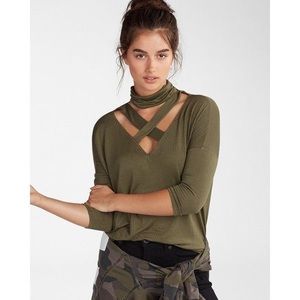 Strappy Mock Neck London Tee